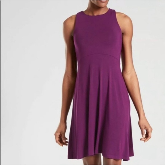 Athleta Santorini Thera Mini Dress in Velvet Plum Purple Petite - Picture 1 of 9